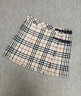 BURBERRY BLUE LABEL Wrap Mini Skirt Nova Check Pleated Size 36 | eBay
