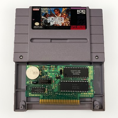 Uncharted Waters SNES Authentic Cartridge Only 1991 Untested Rare Super Nintendo