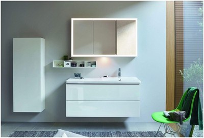 Duravit L-Cube Two Drawer C-Bonded Wall-Mount Vanity Kit White - Box Dmg