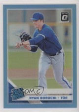 2019 Donruss Optic Rated Rookies Carolina Blue Prizm 43/50 Ryan Borucki #72 0e1