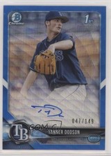 2018 Bowman Draft Chrome Pick Blue Wave Refractor 47/149 Tanner Dodson Auto 1q7