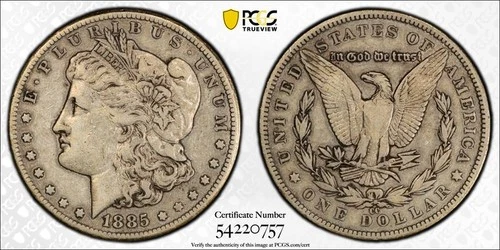 1885 CC CARSON CITY PCGS VF30 - Silver Morgan Dollar $1 US Coin #58416B