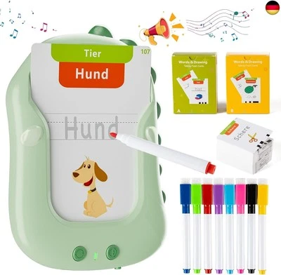 MARKE SURPN Deutsch Sprechende Lernkarten für Kleinkinder, 336 Sichtwörter, Schreib- und R