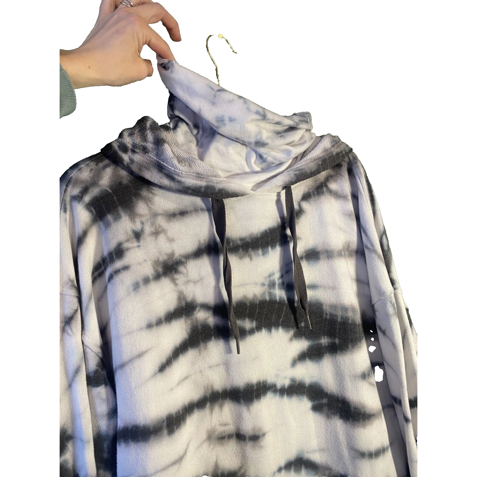 VETEMENTS Felpa con cappuccio 7 Seven For All Mankind donna XL maglione collo imbuto vestibilità rilassata