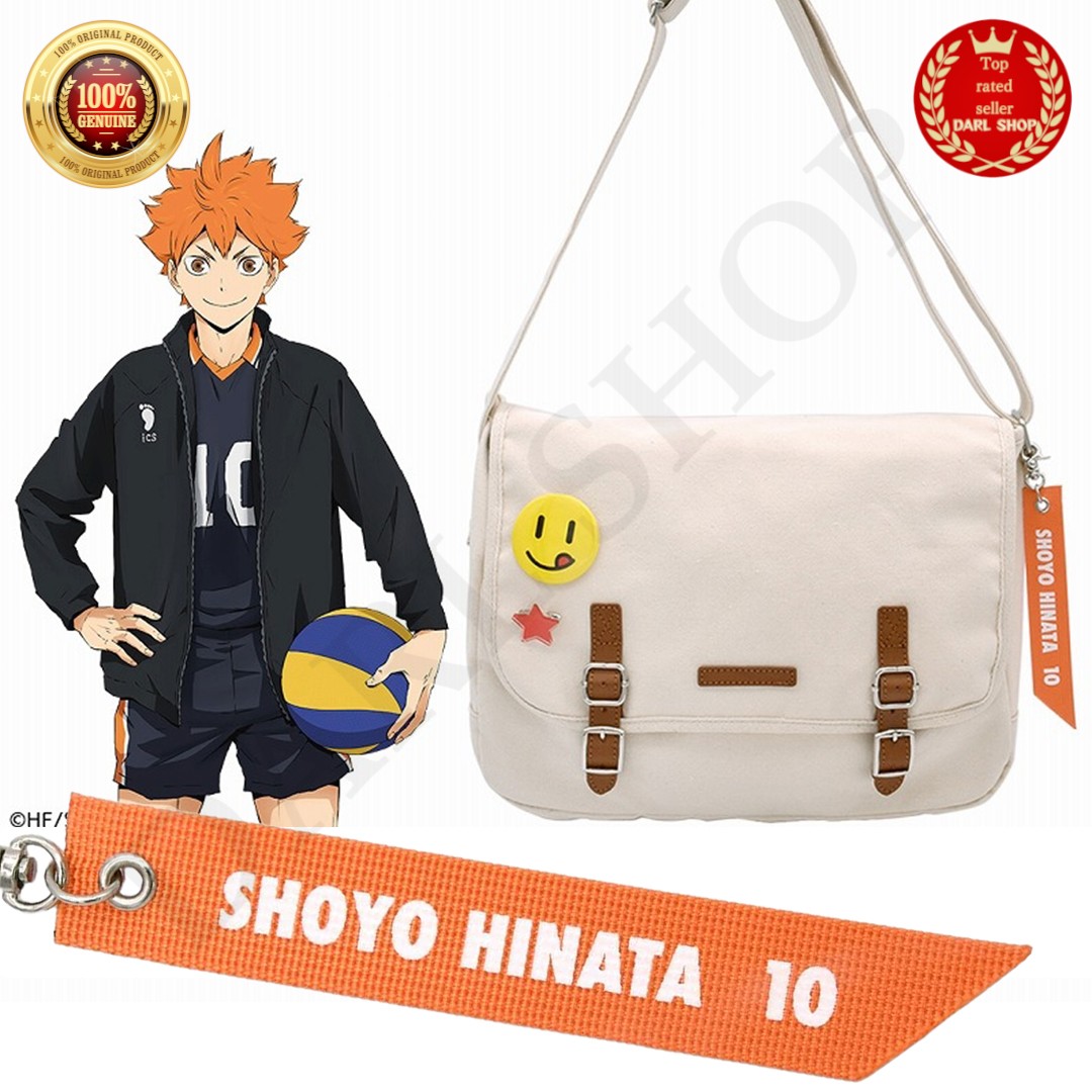 Haikyu! Shoyo Hinata Bolso de Hombro Bandolera Insignia de Lata Oficial Japón...