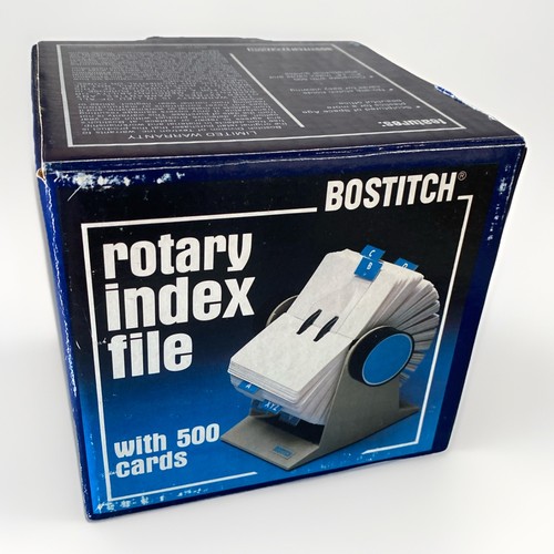 NOS Vintage Rolodex RF245 Beige Retro Rotary 500-Card File Spin ...