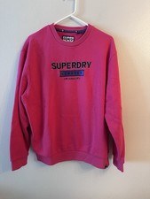 Women s Superdry Crew Neck Sweatshirt Over Sized Medium Embroidered Logo Limited