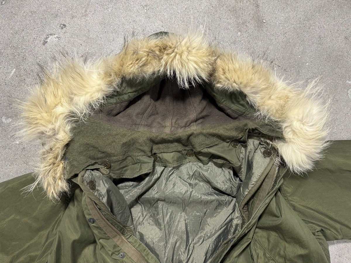 US Army M51 Fishtail Parka Shell Liner Hood Medium 1952 50s Vtg