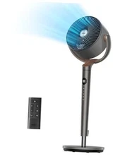  Fan for Bedroom, 120° Oscillating Standing Fans, Quiet 40inch Grey Standard