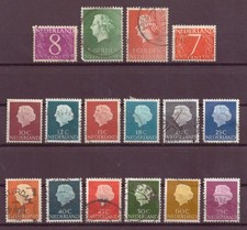 Netherlands, Queen Julianna, & Numerals, Used, 1953 - 1965, OLD