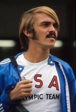 Old Large Photo Of American Athletics Running Champion Steve Prefontaine No 18