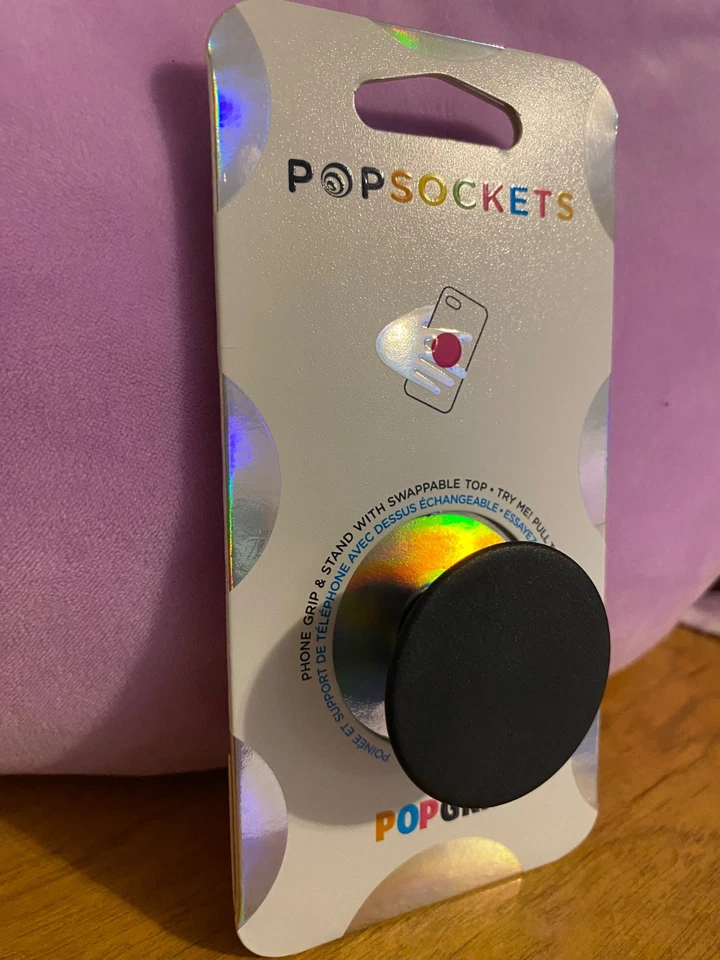 PopSockets PopGrip with Swappable Top for Phones-Black (800470) Stocking Stuffer - Image 2 of 2