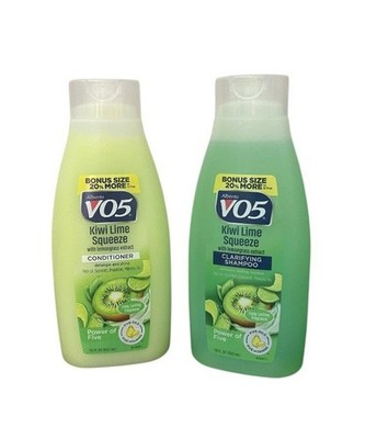 Alberto VO5 Kiwi Lime Squeeze Shampoo And Conditioner New Clarifying Set Of 2