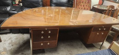 Mid century walnut Executive desk  davis contemporary amercian collection two
