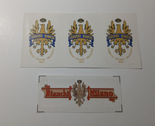 SET ADESIVI ETICHETTE EDOARDO BIANCHI BLU BICI BICICLETTE EPOCA VINTAGE