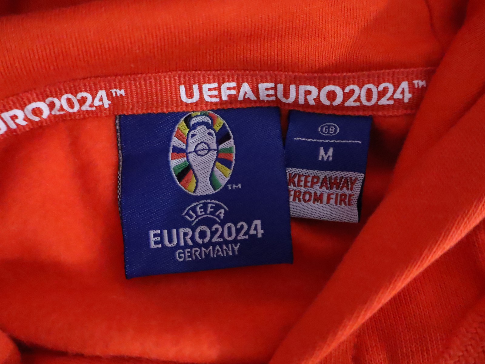 UEFA Euro 2024 England Pullover Hoodie Red Men's Size M Germany image 3