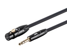 Monoprice XLR Female to 1/4Inch TRS Male Cable - 3 Feet 16AWG, Gold Plated