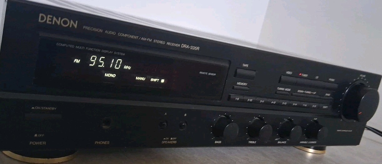 Denon DRA-335R AM/FM Stereo AV Component Receiver With Phono