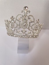 Hair Jewerly Crown Tiara Crystal Rhinestone Pearl Headband  prom quincia era