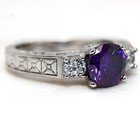 2CT  Amethyst 925 Solid Sterling Silver Ring Jewelry Sz 7 F8-2 — photo 2