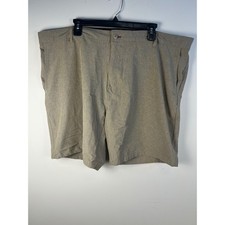 Ron Jon Surf Shop Mens Khaki Flat Front Chino Shorts Casual Size 44