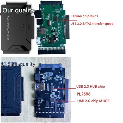 USB 3.0 to IDE & SATA Converter External Hard Drive Adapter Kit 2.5''/3.5'' Cable