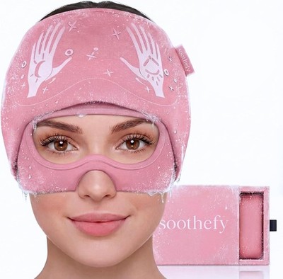 Migraine Relief Cap with Slide-Up Eye Mask - Patent Pending - Headache Relief Ha