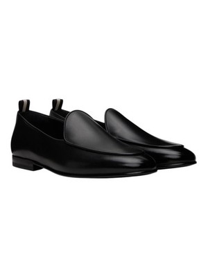 Bally Geremy 6304152 Men's Black Calf Plain Leather Loafers MSRP $820