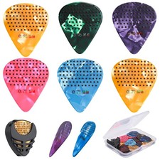 Non-slip Guitar Picks, 0.71 0.96mm Includes Thin Medium Heavy M, colorful