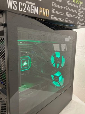 ASUS Xeon GeForce RTX 5060 Ti Eagle HOME LAB SERVER 128GB RAM watercooled quiet 