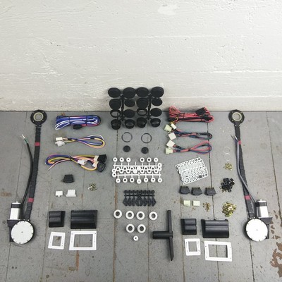 Universal 2 Door Electric Car Truck Power Window Conversion Kit Roll Up Switches