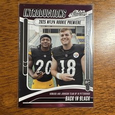 2025 Panini Absolute Introductions Back In Black Johnson Howard Steelers Rookie…