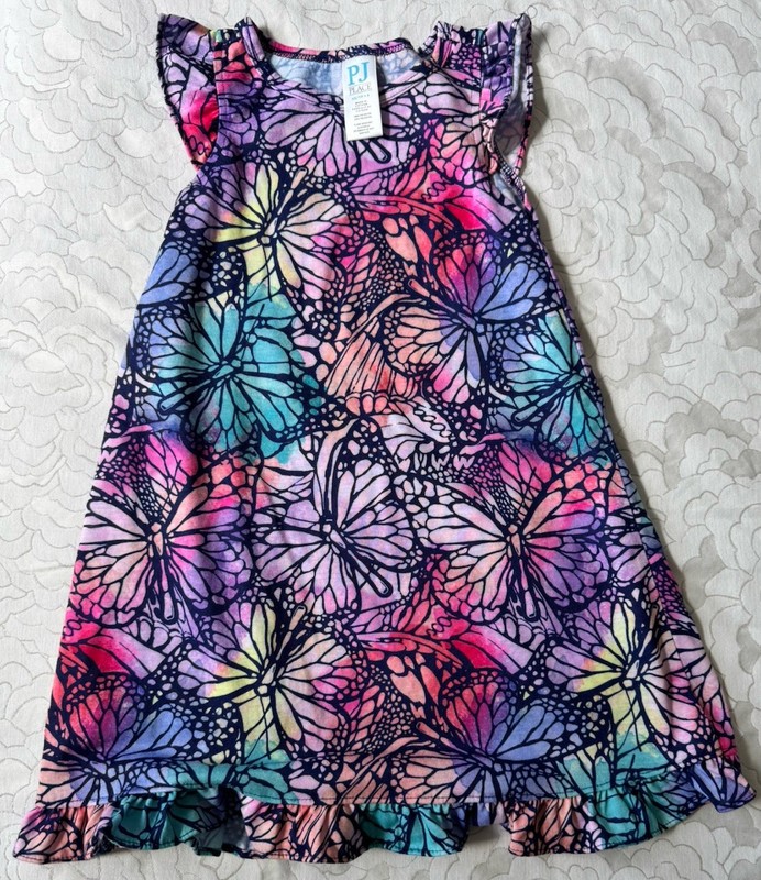 New Childrens Place Butterfly Nightgown Multicolor Girls Size Xs Size 4