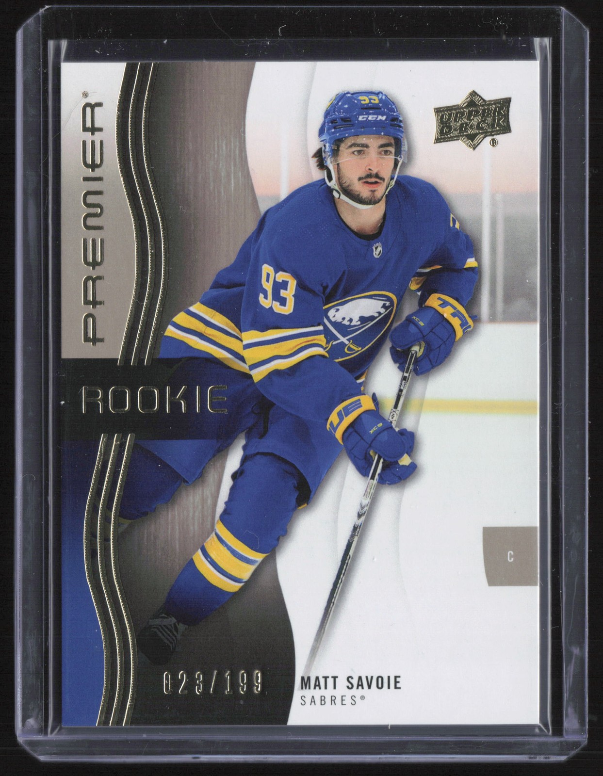 Matt Savoie 2023-24 Premier Hockey Premier Rookie /199 #110 Buffalo Sabres