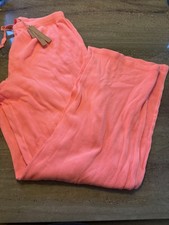 NWT Skims Women Pull On Wide Leg Waffle Pants Size Medium Coral