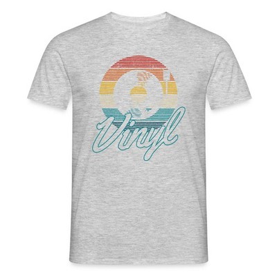 Vinyl Vintage Retro DJ Schallplatte Turntable Männer T-Shirt