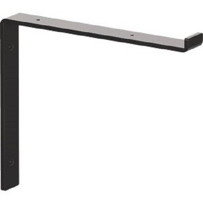 (4)-Knape & Vogt Silverton 12 In. Black Decorative Bracket RP-201SL-12BK