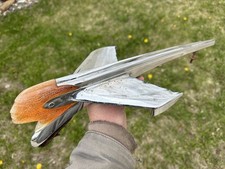 1950 Pontiac Chieftain Chrome Hood Ornament Indian Head Jet Airplane 50 513872