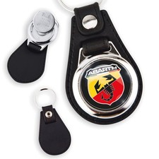 Porte-clés  en simili cuir synthétique Abarth avec jeton de caddie