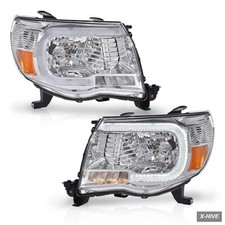Led Front Headlights Assembly Fit 2005-2011 Tacoma Headlamps Pair Clea