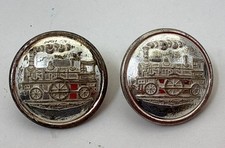 Botón uniforme de los ferrocarriles estatales suecos (SJ) 1880-1910.  1 pulgada de diámetro