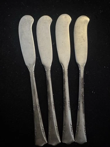 Lot Of 4, Vintage Gorham Sterling Silver Butter Spreader 1938 Greenbrier @ 112g