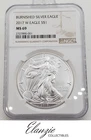 2017-W Burnished American Silver Eagle NGC MS69