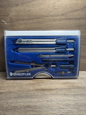 Staedtler Compass Set Drafting Geometry Kit w Case Germany