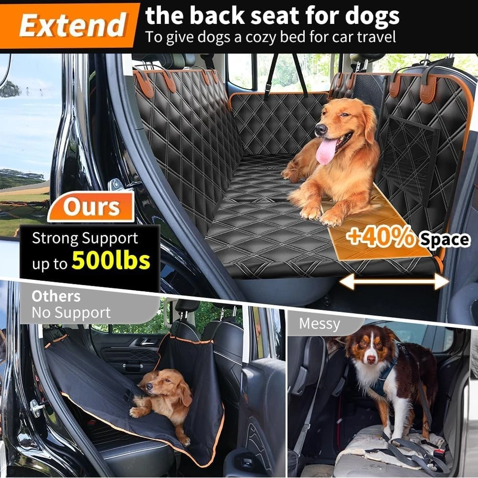 Удлинитель заднего сиденья для собаки, жесткий нижний гамак для автомобиля, чехол для автомобильного сиденья для собаки для Bac - Изображение 2 из 4