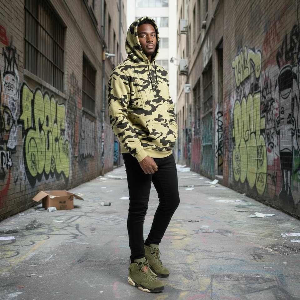 *HEADRUSH* (Camuflaje) ~Pocos Elegidos~ Sudaderas con Capucha Pullover (Logo Bordado) Foto 2 de 4