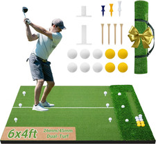 Premium Golf Hitting Mat - 5x4 Ft Dual-Turf for Indoor/Outdoor Practice