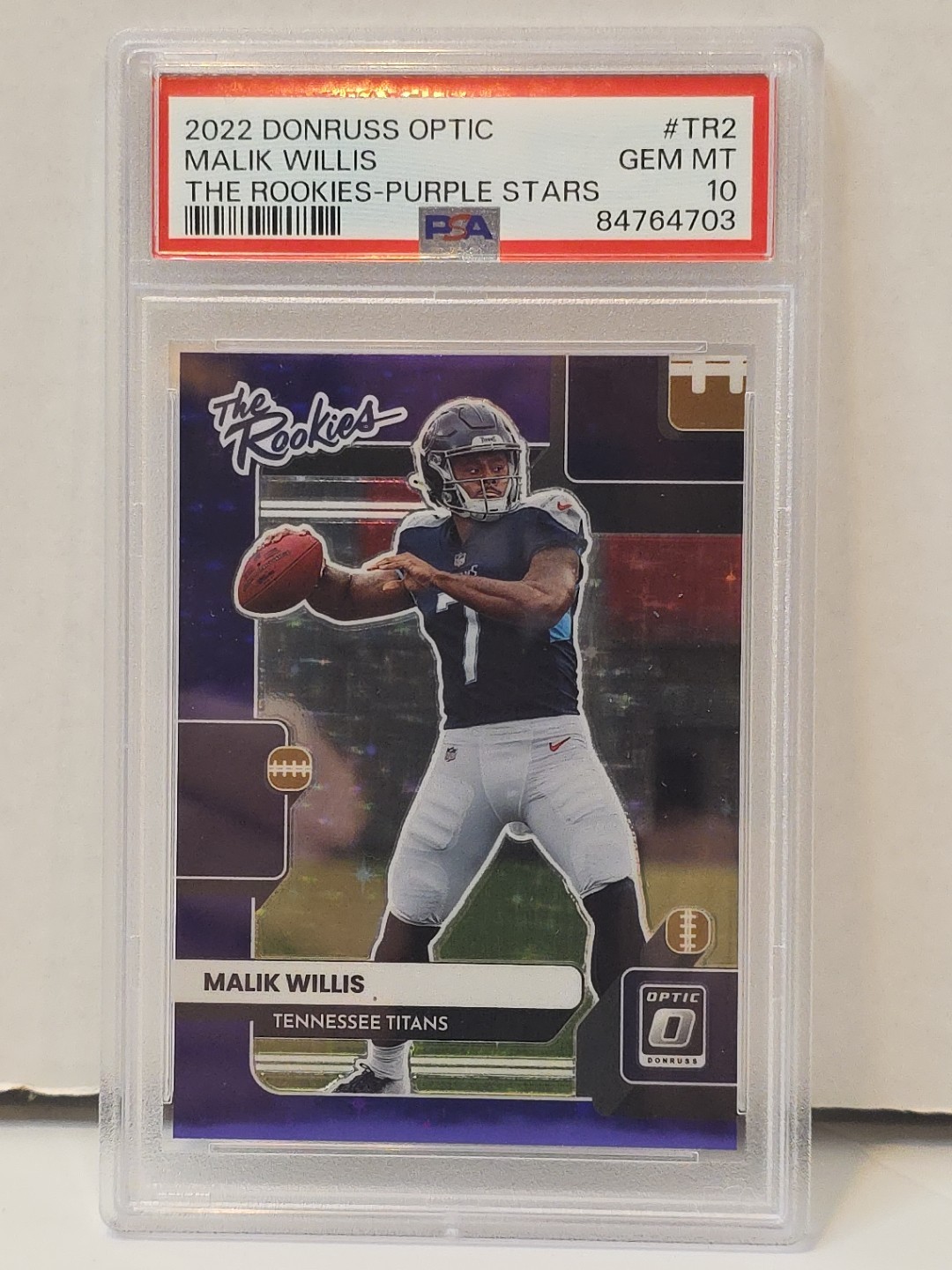 Malik Willis Panini Donruss Optic the Rookies #TR2 Purple Stars
