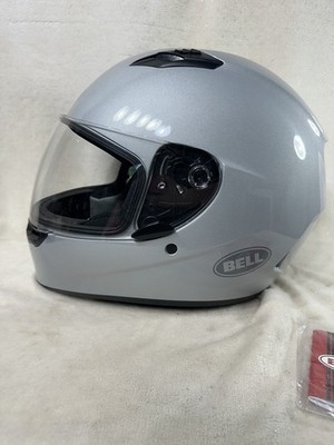 Bell Qualifier Helmet XL Silver Full Face Clear Shield DOT New