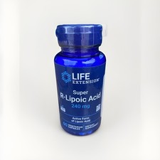 LIFE EXTENSION SUPER R-LIPOIC ACID 240mg 60 VEGETARIAN CAPSULES EXP. 04/2026